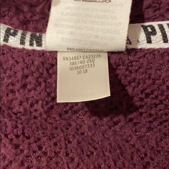 Victoria’s Secret PINK Plum Sherpa Sweatshirt S - Picture 12 of 12